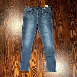 LEVI'S 32 Casual Jeans Medium Blue Shaping Skinny Mid Rise Modern